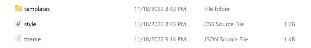 Required Files Block Theme