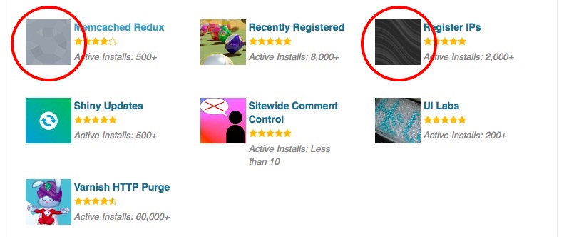 Example of auto-generated icons