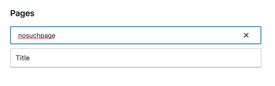 No matching WordPress pages found for search query