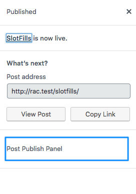 post publish panel
